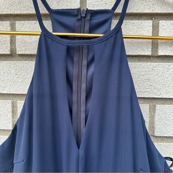 NWT Lulu’s Glamorous Grace Navy Blue Skater Dress - Picture 6 of 12